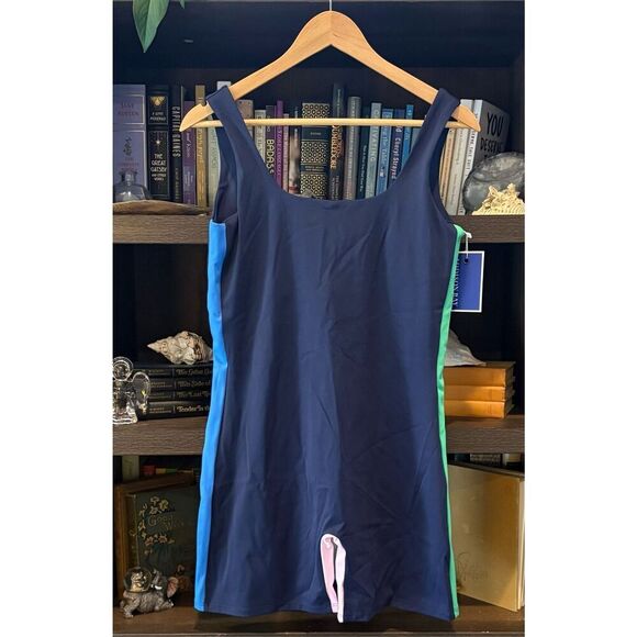 NWT Addison Bay Short Onesie RomperIn Navy Blue Milti Size XL $148 MSRP - Picture 6 of 9